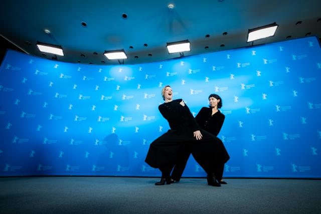 20 February 2026, Berlin: US actresses Eleonora Pienta (L) and Syra McCarthy attend the photocall for the film "Josephine" during the 76th Berlin International Film Festival. Photo: Christoph Soeder/dpa