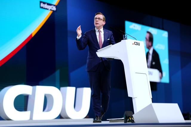 20 February 2026, Baden-Wuerttemberg, Stuttgart: Christian Democratic Union of Germany (CDU) membership officer Philipp Amthor speaks at the CDU federal party conference. Photo: Kay Nietfeld/dpa