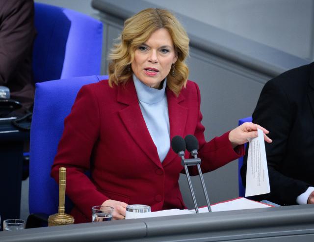 25 February 2026, Berlin: Bundestag President, Julia Kloeckner opens the 59th plenary session of the German Parliament (Bundestag) in Berlin. Photo: Bernd von Jutrczenka/dpa