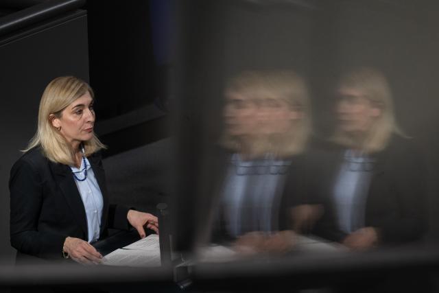 27 February 2026, Berlin: Nina Warken, German Minister of Health, speaks during the 60th session of the 21st German Parliament (Bundestag) on the on the Pharmacy Supply Further Development Act. Photo: Sebastian Christoph Gollnow/dpa