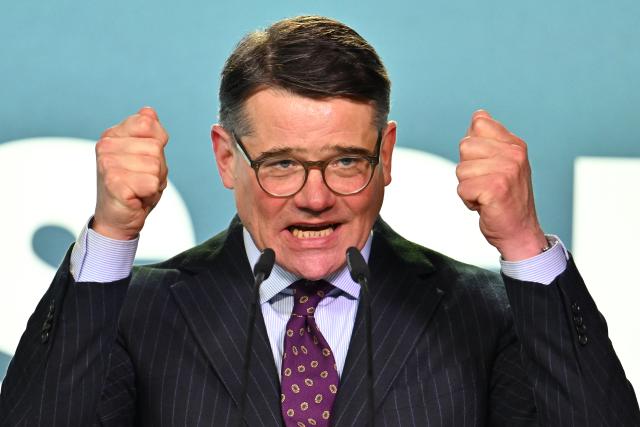 27 February 2026, Hesse, Volkmarsen: Boris Rhein, Minister President of Hesse and State Chairman of the CDU Hesse, speaks at an election campaign event in the Nordhessenhalle. Photo: Swen Pförtner/dpa