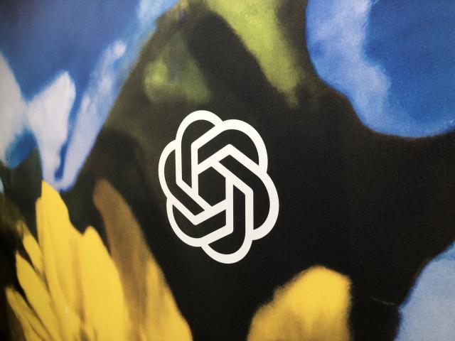 FILED - 22 May 2025, Munich: The logo of OpenAI is pictured during an event in Munich. Photo: Christof Rührmair/dpa