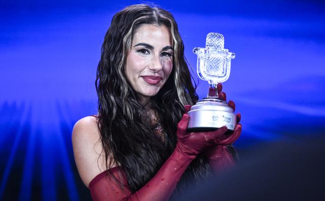 01 March 2026, Berlin: The musician Sarah Engels is delighted to have won the preliminary round of the Eurovision Song Contest. The German final will decide which artist will represent Germany at the ESC in Vienna on 16.05.2026. Photo: Britta Pedersen/dpa