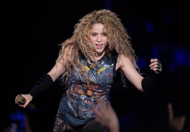 FILED - 03 June 2018, Hamburg: The Colombian Singer Shakira on stage during the kick-off concert of her "El Dorado World Tour" at the Barclaycard Arena. Photo: Daniel Reinhardt/dpa