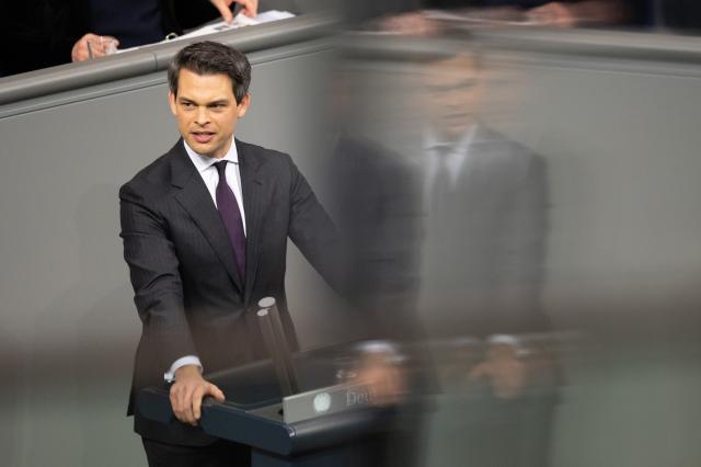 FILED - 27 November 2025, Berlin: Coordinator for the Maritime Industry and Tourism at the German Government Christoph Ploss speaks during the debate on the federal budget in the Bundestag. Photo: Markus Lenhardt/dpa