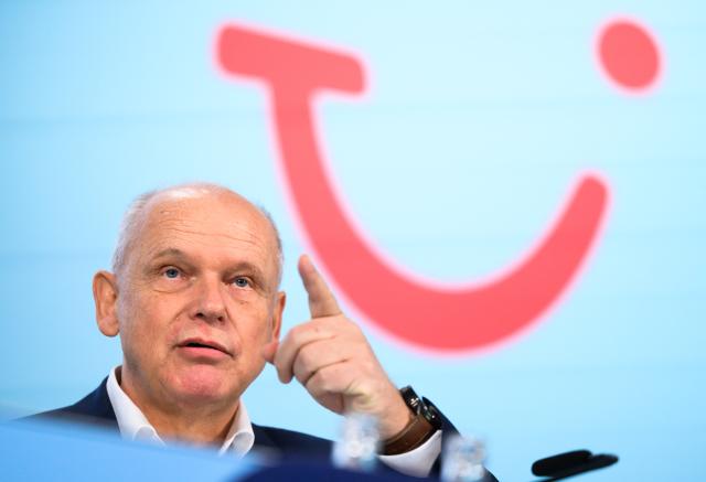 FILED - 10 February 2026, Lower Saxony, Hanover: Sebastian Ebel, CEO of TUI AG, sits at the TUI Group Annual General Meeting in the Hannover Congress Centrum (HCC). Photo: Julian Stratenschulte/dpa