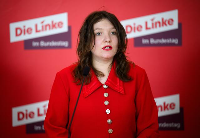 03 March 2026, Berlin: Desiree Becker, spokesperson for the Left Party on peace and disarmament policy, speaks before the start of the Left Party's parliamentary group meeting in the German Bundestag. Photo: Bernd von Jutrczenka/dpa
