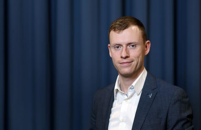 FILED - 20 December 2020, Saxony-Anhalt, Magdeburg: Jan Wenzel Schmidt, Then state chairman of the young alternative organization Junge Alternative (JA), poses during the state party conference of the Alternative for Germany (AfD) party in Saxony-Anhalt. Photo: Ronny Hartmann/dpa-Zentralbild/dpa