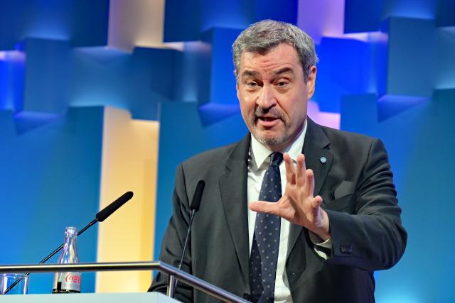 04 March 2026, Bavaria, Munich: Minister President of Bavaria Markus Soeder speaks at the opening of the International Craft Fair at the exhibition center. Photo: Malin Wunderlich/dpa