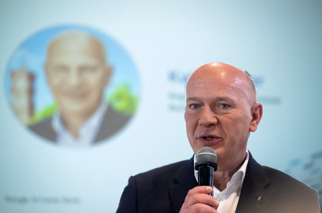 05 March 2026, Berlin: Berlin's Governing Mayor Kai Wegner speaks during a press conference at the opening of the Google AI Center Berlin. Photo: Soeren Stache/dpa
