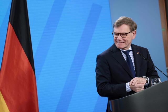 06 March 2026, Berlin: Johann Wadephul (CDU), German Foreign Minister, speaks at a press conference after a meeting with Dutch Foreign Minister Berendsen. Photo: Carsten Koall/dpa