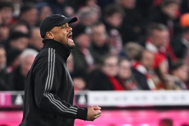 06 March 2026, Bavaria, Munich: Bayern Munich coach Vincent Kompany gestures on the touchline during the German Bundesliga soccer match between Bayern Munich and Borussia Moenchengladbach at the Allianz Arena. Photo: Harry Langer/dpa - IMPORTANT NOTICE: DFL and DFB regulations prohibit any use of photographs as image sequences and/or quasi-video.