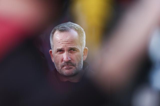 07 March 2026, Saxony, Leipzig: Augsburg coach Manuel Baum is pictured before the German Bundesliga soccer match between RB Leipzig and FC Augsburg at the Red Bull Arena. Photo: Jan Woitas/dpa - IMPORTANT NOTICE: DFL and DFB regulations prohibit any use of photographs as image sequences and/or quasi-video.