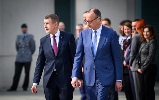 10 March 2026, Berlin: German Chancellor Friedrich Merz receives Czech Prime Minister Andrej Babis with military honors at the Federal Chancellery in Berlin. Photo: Bernd von Jutrczenka/dpa