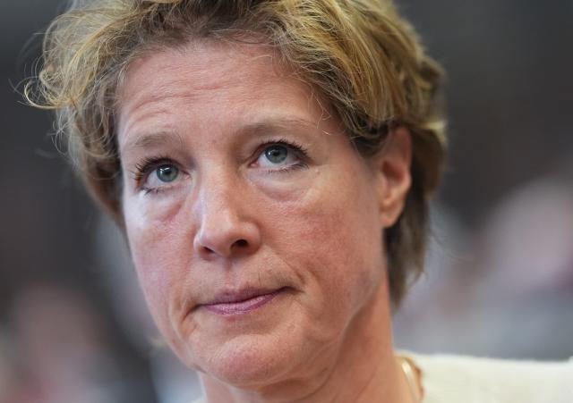 12 March 2026, Hamburg: Christina Block, German restaurateur and entrepreneur, sits at Hamburg Regional Court during the trial for alleged child abduction, stemming from a covert operation on New Year's Eve 2023/24, in which two of Block's children were brought from Denmark to Germany. Photo: Marcus Brandt/Pool dpa/dpa