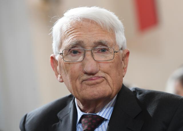 FILED - 23 October 2016, Hesse, Frankfurt/Main: German philosopher Juergen Habermas sits at the award ceremony of the Peace Prize of the German Book Trade in the Paul's church in Frankfurt. Photo: picture alliance / dpa