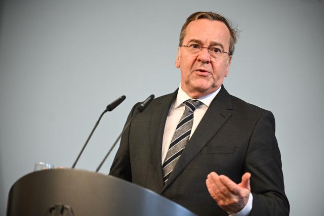 16 March 2026, Berlin: Boris Pistorius, German Minister of Defense, speaks at a press conference with the Latvian Minister of Defense. Photo: Britta Pedersen/dpa