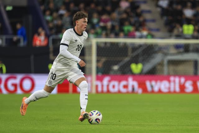 FILED - 10 October 2025, Thuringia, Jena: Germany's Paul Wanner in action during the Men's U21 European Championship Qualifiers soccer match between Germany and Greece at the ad hoc Arena at Ernst-Abbe-Sportfeld. Former German U21 national team player Paul Wanner has been named to Austria's senior squad for the first time following his change of nationality. Photo: Jan Woitas/dpa