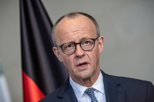 16 March 2026, Berlin: German Chancellor Friedrich Merz speaks during a press conference with Dutch Prime Minister Rob Jetten after their meeting at the Federal Chancellery. Photo: Michael Kappeler/dpa
