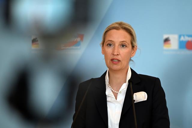17 March 2026, Berlin: Alice Weidel, leader of the Alternative for Germany (AfD) parliamentary group, speaks at a press conference in Berlin. Photo: Lilli Förter/dpa