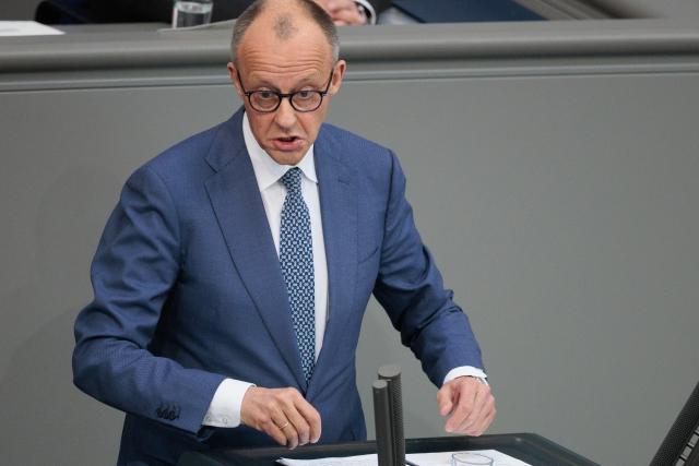 18 March 2026, Berlin: German Chancellor Friedrich Merz makes a government statement on the upcoming EU summit during the plenary session of the German Parliament (Bundestag). Photo: Carsten Koall/dpa