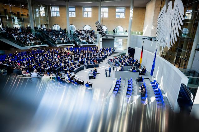 18 March 2026, Berlin: German Chancellor Friedrich Merz makes a government statement on the upcoming EU summit during the plenary session of the German Parliament (Bundestag). Photo: Christoph Soeder/dpa