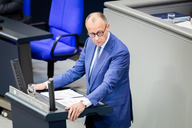 18 March 2026, Berlin: German Chancellor Friedrich Merz makes a government statement on the upcoming EU summit during the plenary session of the German Parliament (Bundestag). Photo: Christoph Soeder/dpa
