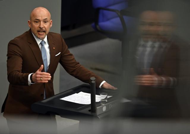 18 March 2026, Berlin: Member of the German Bundestag Alexander Hoffmann speaks in the plenary session of the German Bundestag. Photo: Lilli Förter/dpa