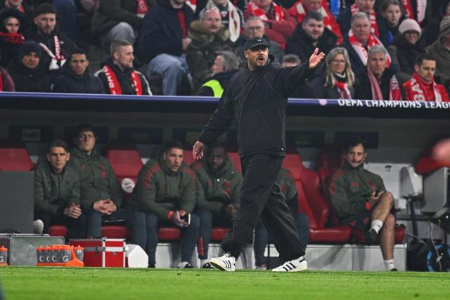 18 March 2026, Bavaria, Munich: Bayern Munich coach Vincent Kompany gestures from the sidelines during the UEFA Champions League Round of 16, Second Leg soccer match between Bayern Munich and Atalanta Bergamo at the Allianz Arena. Photo: Tom Weller/dpa