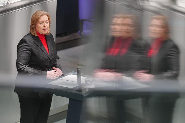 19 March 2026, Berlin: Baerbel Bas, Germany's Minister of Labor and Social Affairs, speaks in the plenary chamber of the German Bundestag during a session. Photo: Michael Kappeler/dpa