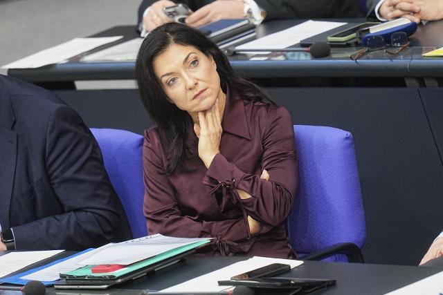 19 March 2026, Berlin: Katherina Reiche, Germany's Minister for Economic Affairs and Energy, is following the debate in the plenary chamber of the German Bundestag. Photo: Michael Kappeler/dpa