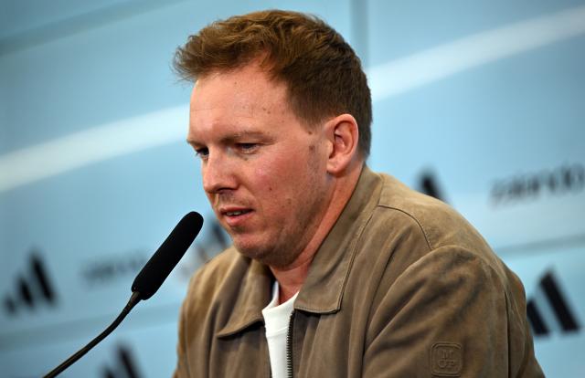 19 March 2026, Hesse, Frankfurt_Main: German National soccer team coach Julian Nagelsmann speaks during a press conference on the squad announcement. Photo: Florian Wiegand/dpa