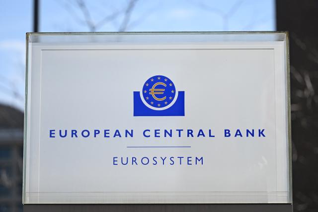 19 March 2026, Hesse, Frankfurt_Main: A sign reading "European Central Bank - Eurosystem" stands in front of the European Central Bank (ECB) in Frankfurt. In the afternoon, the ECB announces an interest rate decision after its regular Governing Council meeting. Photo: Michael Brandt/dpa