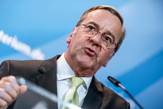 19 March 2026, Berlin: Boris Pistorius, German Minister of Defense, speaks at the press statement after the Industry Dialogue with the German Ministry of Economics and the German Ministry of Defense. Photo: Michael Kappeler/dpa