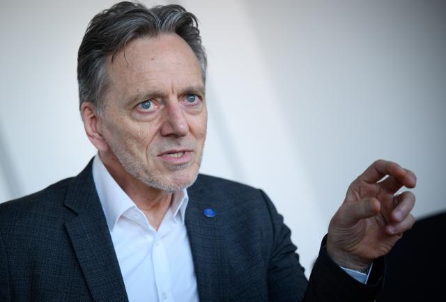 FILED - 02 March 2026, Berlin: President of the Federal Criminal Police Office (BKA) Holger Muench sits in a conference room at the BKA headquarters in Berlin during an interview with the German Press Agency (dpa). Photo: Bernd von Jutrczenka/dpa