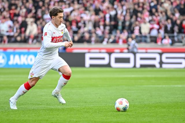 FILED - 01 March 2026, Baden-Württemberg, Stuttgart: VfB Stuttgart's Angelo Stiller in action during the German Bundesliga soccer match between VfB Stuttgart and VfL Wolfsburg at MHPArena. Stiller was hoping for a late call-up to the Germany squad on Monday for two World Cup warm-ups. Photo: Harry Langer/dpa