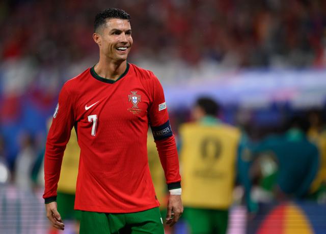 FILED - 18 June 2024, Saxony, Leipzig: Portugal's Cristiano Ronaldo celebrates after the Euro 2024 Group F soccer match between Portugal and Czech at Leipzig Stadium. Photo: Robert Michael/dpa