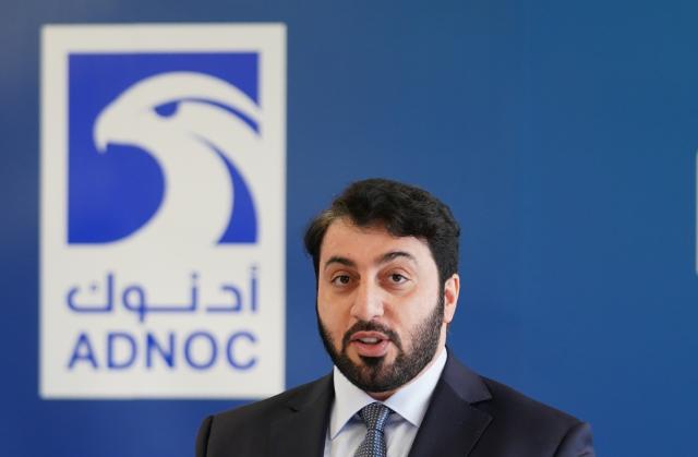 FILED - 15 February 2023, Schleswig-Holstein, Brunsbuettel: Ahmed Alebri, then acting CEO of Adnoc Gas, speaks during a press conference. Photo: Marcus Brandt/dpa