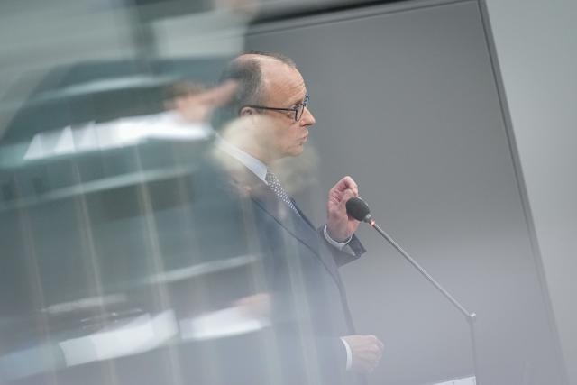 25 March 2026, Berlin: German Chancellor Friedrich Merz speaks during the government questioning in the plenary session of the German Parliament (Bundestag) in Berlin. Photo: Kay Nietfeld/dpa