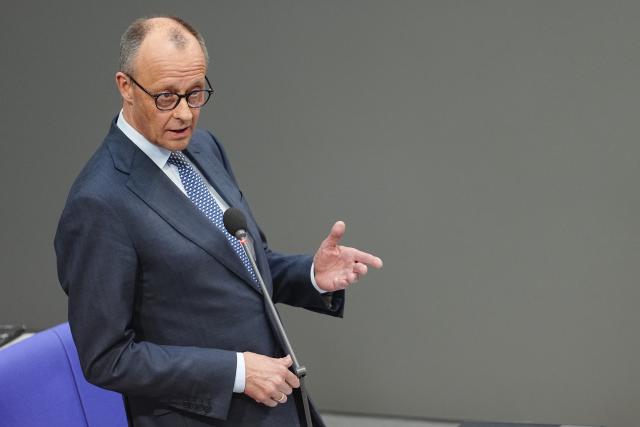 25 March 2026, Berlin: German Chancellor Friedrich Merz speaks during the government questioning in the plenary session of the German Parliament (Bundestag) in Berlin. Photo: Kay Nietfeld/dpa
