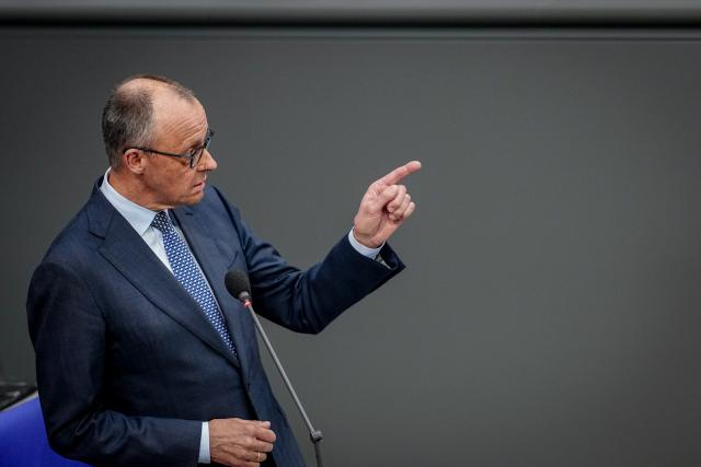 25 March 2026, Berlin: German Chancellor Friedrich Merz speaks during the government questioning in the plenary session of the German Parliament (Bundestag) in Berlin. Photo: Kay Nietfeld/dpa