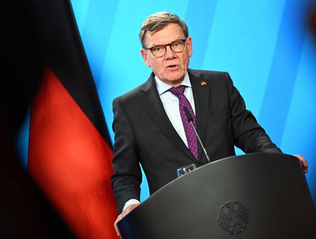 25 March 2026, Berlin: German Foreign Minister Johann Wadephul speaks speaks during a joint press conference with Tunisian Foreign Minister Mohamed Ali Nafti, at the Federal Foreign Office in Berlin. Photo: Lilli Förter/dpa