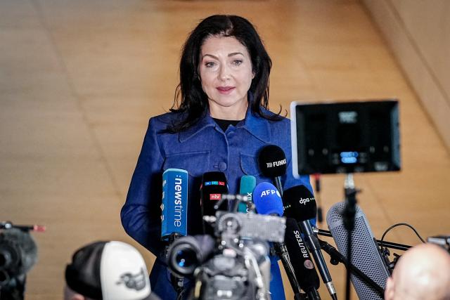 26 March 2026, Berlin: German Minister for Economic Affairs and Energy Katherina Reiche delivers a statement to the press in the Bundestag following the vote on the fuel price package. Photo: Kay Nietfeld/dpa