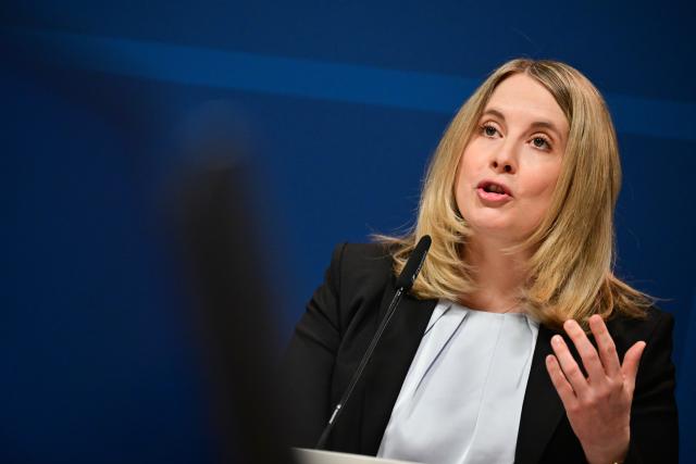 26 March 2026, Berlin: German Minister for Housing, Urban Development, and Construction Verena Hubertz speaks during a press conference at Housing Construction Day 2026. Photo: Sebastian Christoph Gollnow/dpa