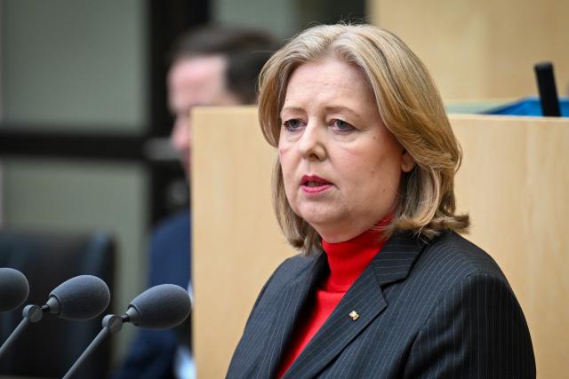 27 March 2026, Berlin: Baerbel Bas, German Minister of Labor and Social Affairs, speaks during the session of the German Council (Bundesrat). Photo: Soeren Stache/dpa