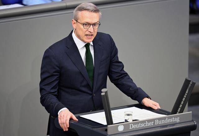FILED - 20 March 2026, Berlin: German Minister for Digital Affairs, Karsten Wildberger, speaks during a plenary session of the German Parliament (Bundestag). Photo: Lilli Förter/dpa