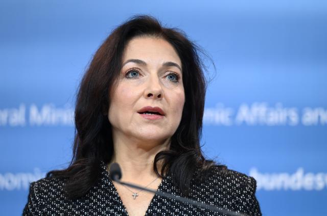 30 March 2026, Berlin: Katherina Reiche, German Minister for Economic Affairs and Energy, speaks during a press conference in Berlin. Photo: Elisa Schu/dpa
