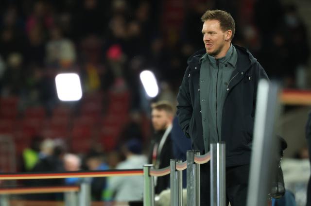 30 March 2026, Baden-Wuerttemberg, Stuttgart: Germany National team coach Julian Nagelsmann pictured prior to the start of the International Friendly soccer match between Germany and Ghana at MHP Arena. Photo: Christian Charisius/dpa - WICHTIGER HINWEIS: Gemäß den Vorgaben der DFL Deutsche Fußball Liga bzw. des DFB Deutscher Fußball-Bund ist es untersagt, in dem Stadion und/oder vom Spiel angefertigte Fotoaufnahmen in Form von Sequenzbildern und/oder videoähnlichen Fotostrecken zu verwerten bzw. verwerten zu lassen.