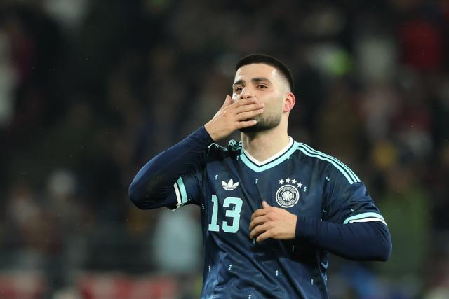 30 March 2026, Baden-Wuerttemberg, Stuttgart: Germany's Deniz Undav celebrates scoring his side's second goal during the International Friendly soccer match between Germany and Ghana at MHP Arena. Photo: Christian Charisius/dpa - WICHTIGER HINWEIS: Gemäß den Vorgaben der DFL Deutsche Fußball Liga bzw. des DFB Deutscher Fußball-Bund ist es untersagt, in dem Stadion und/oder vom Spiel angefertigte Fotoaufnahmen in Form von Sequenzbildern und/oder videoähnlichen Fotostrecken zu verwerten bzw. verwerten zu lassen.