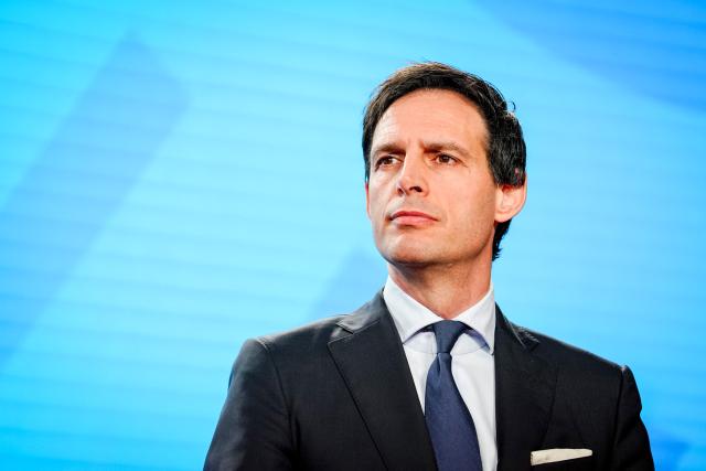 FILED - 26 March 2025, Berlin: Wopke Hoekstra, Commissioner for Climate Action, Net Zero Emissions and Clean Growth of the European Union, gives a press conference at the end of the 16th Petersberg Climate Dialogue. Photo: Kay Nietfeld/dpa